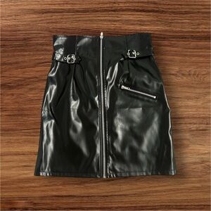 Faux Leather Mini Skirt